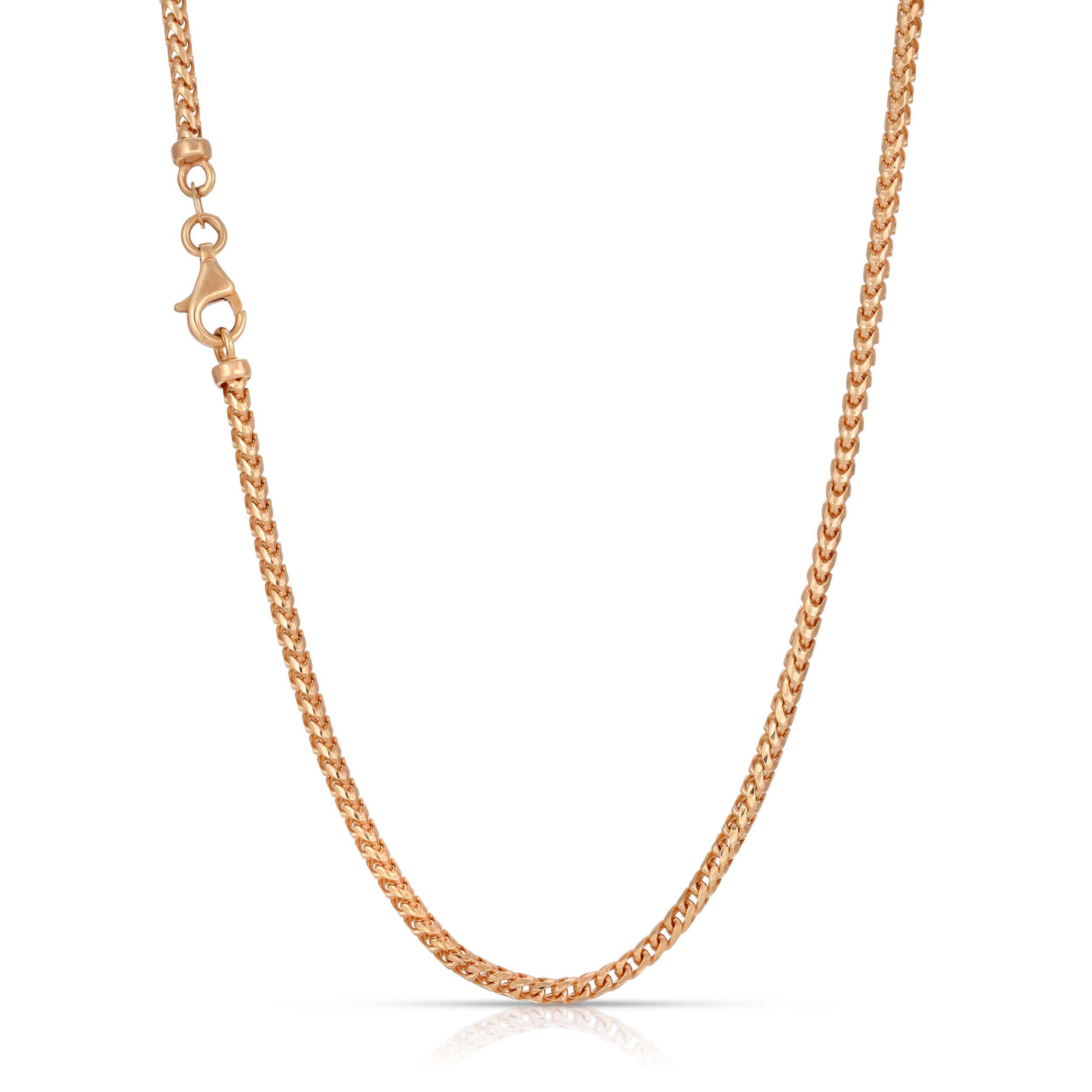 2.5MM Diamond Cut Franco Chain (Solid Gold)