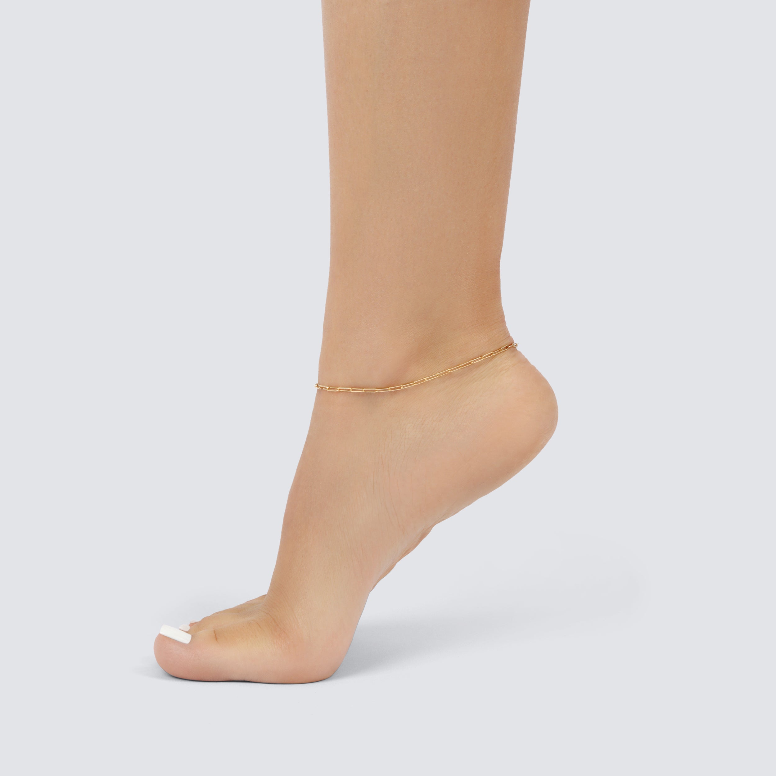 Delicate Paper Clip Anklet