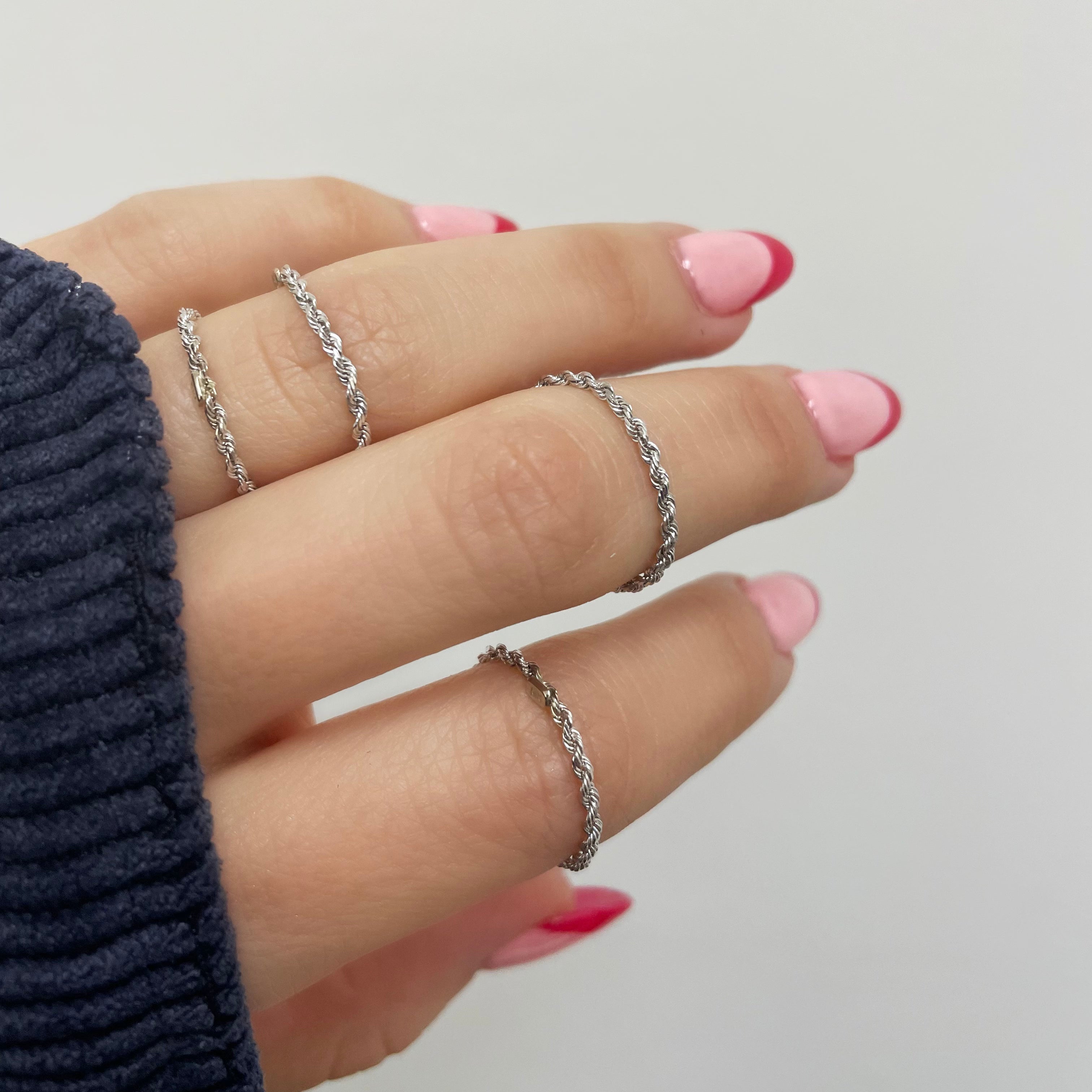1.5MM Rope Chain Ring (Size 6)