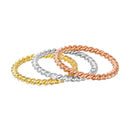 1.7MM Tri Color Rope Ring Set (Silver 925)