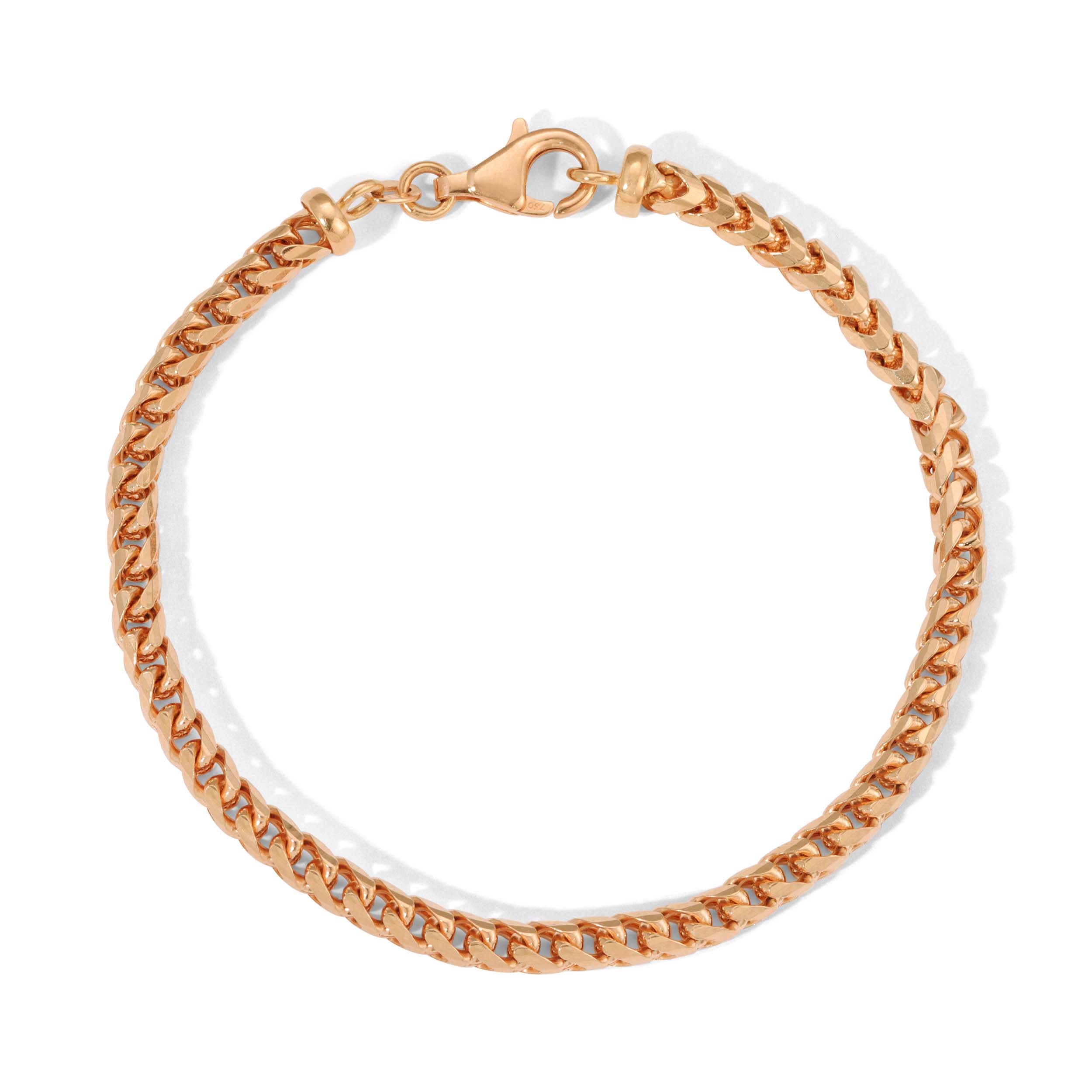 4.0MM Diamond Cut Franco Bracelet (Solid Gold)