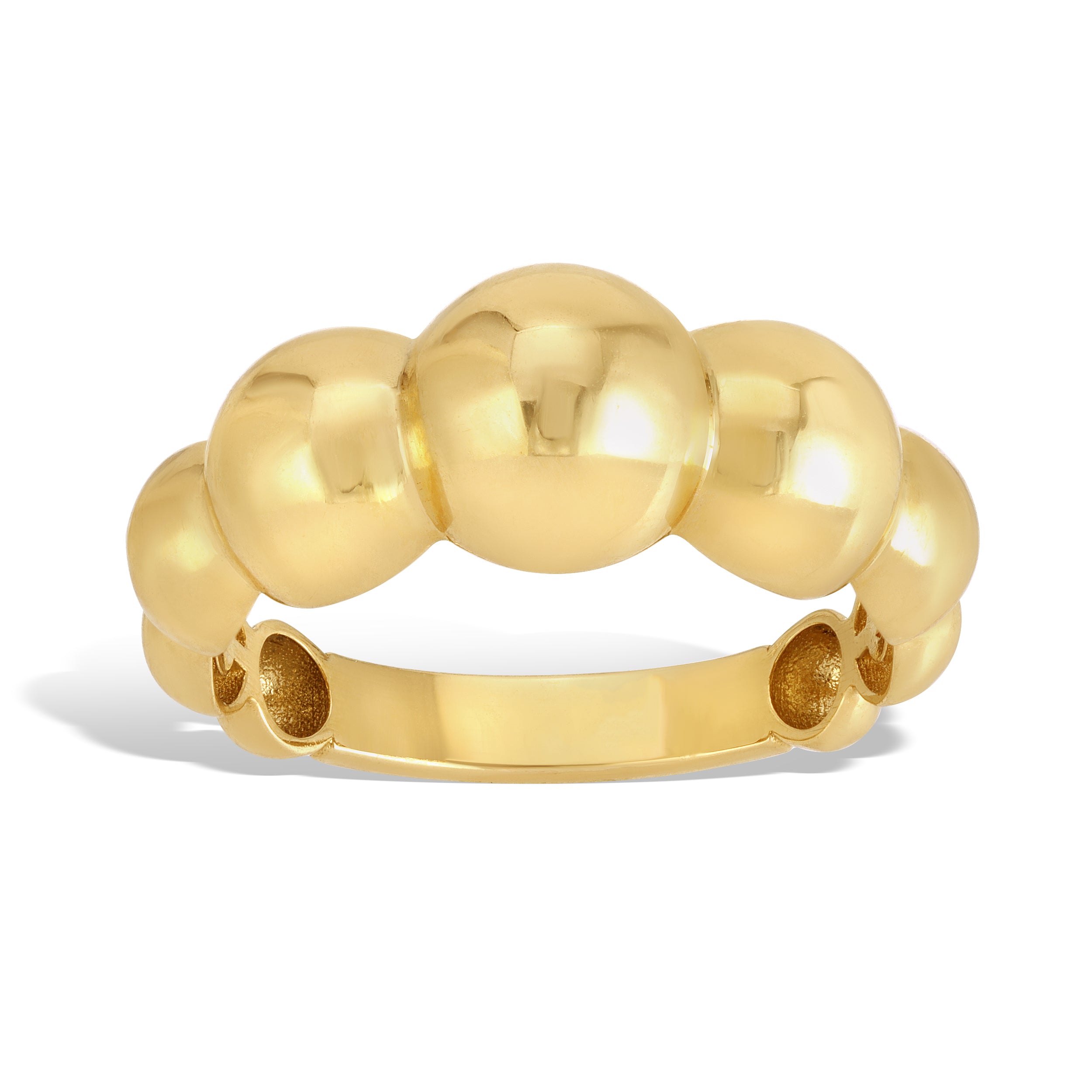 Large Gold Bubble Ring (Solid Gold)